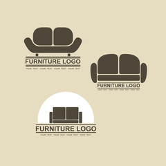 Sofa furniture logo for your business. Element design vector set