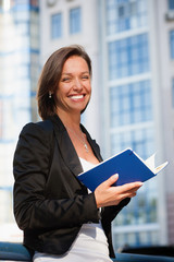 Business woman with diary