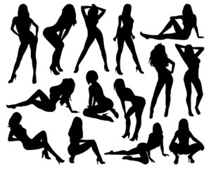 Sexy Woman Silhouettes - 79502826