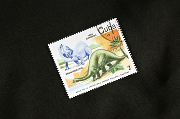 stamp dinosaur broutosaurus