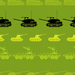 seamless background with military equipment