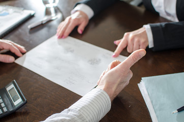 Business people at work