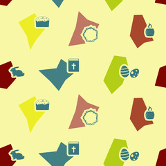 Seamless background with easter symbols for your design