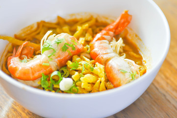 Khao Sawy ,Northern Thai Noodle Curry Soup