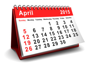 april 2015 calendar © Maxim_Kazmin