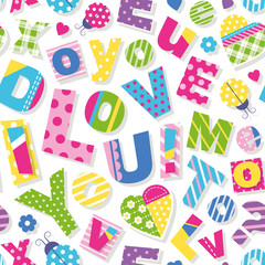 I love you do you love me too pattern