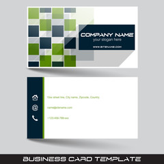 Business card template with front and back side