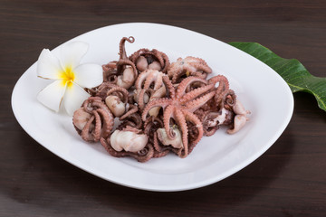 Boiled octopus