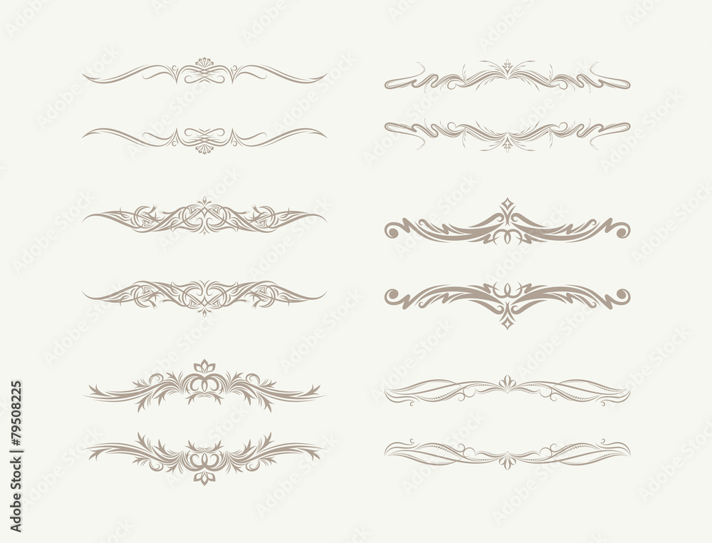 Poster set of 9 vector texts frames.