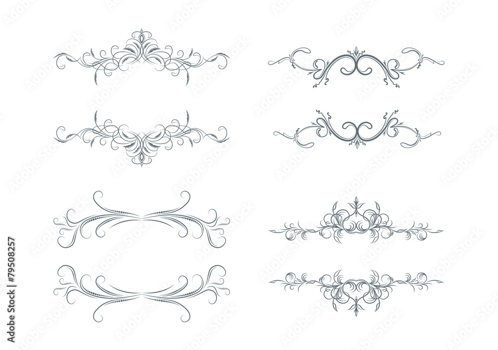 Poster Set of 4 vector texts frames.