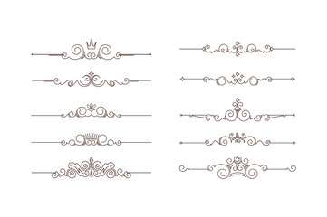 Set of ten decorative text dividers