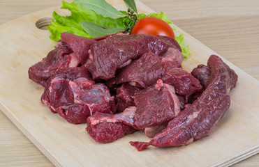 Raw venison