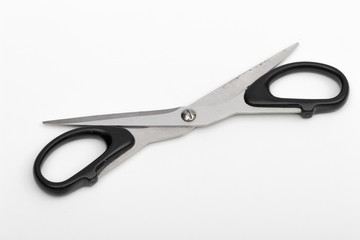 scissors on the white background