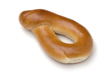 bagel on the white background