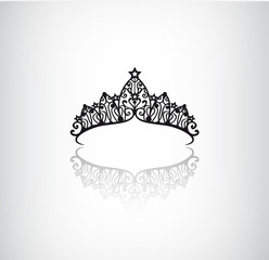 vector vintage elegant decorated with star crown icon © marylia17
