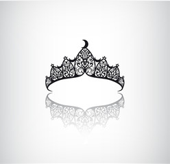 vector vintage elegant decorated with star crown icon © marylia17