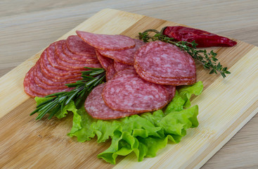 Sliced salami
