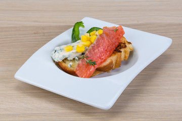 Tapas with salmon