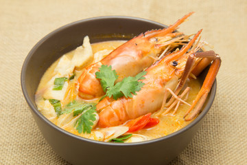 Tom yam kung soup. Thai food