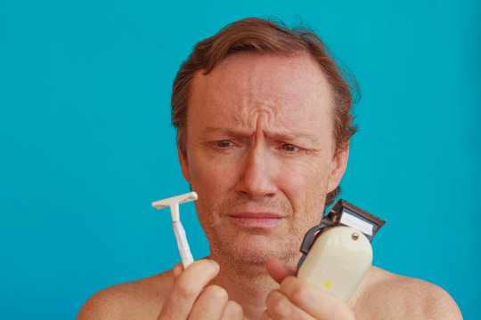 a man to shave must choose between the razor and the razor-blade