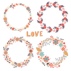 Romantic floral wreaths