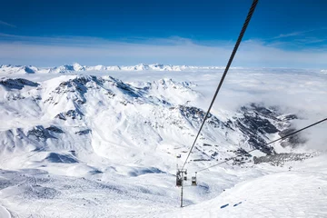 Fotobehang French Alps in Meribel © Romas Vysniauskas