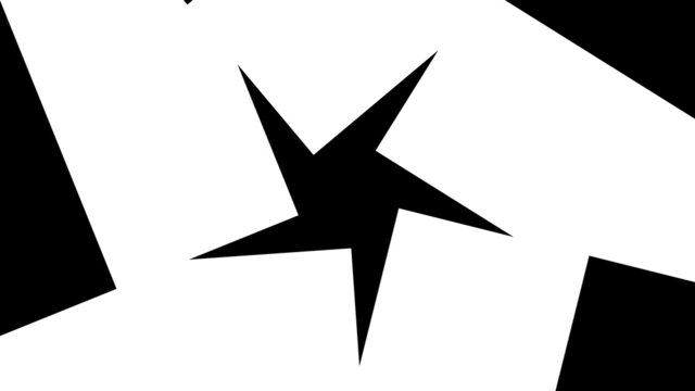 Concentric oncoming rotated abstract symbol, gear teeth five