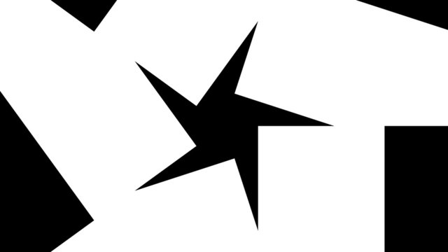 Concentric oncoming abstract symbol, gear teeth five