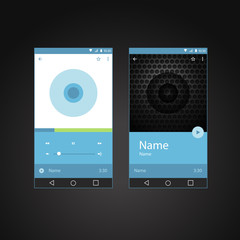 Fototapeta premium Modern smartphone player interface template