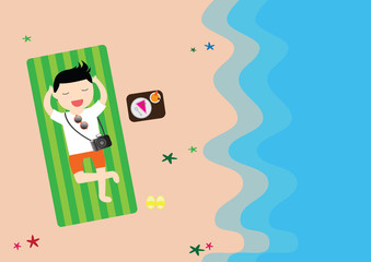 Businessman relaxing concept