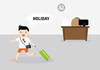 Businessman relaxing concept