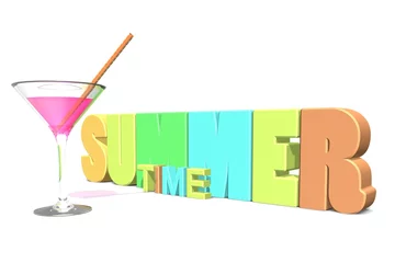 Deurstickers Tijd voor zomerse drankjes © emieldelange