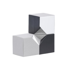 Origami monochrome cubes