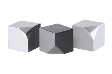 Origami monochrome cubes