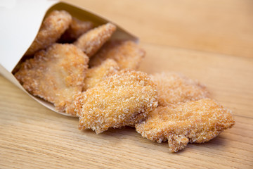 nuggets scattered in the box