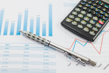Showing business and financial report. Accounting