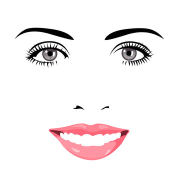 recommend clip art: Beautiful blue eye woman vector profile