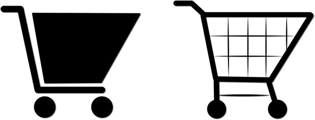 Illustrazione icone carrello spesa