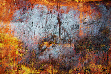 rusty metal background with scratched and shabby