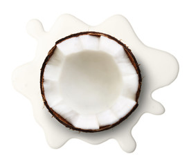 Coconut milk isolated