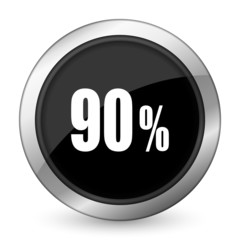 90 percent black icon sale sign