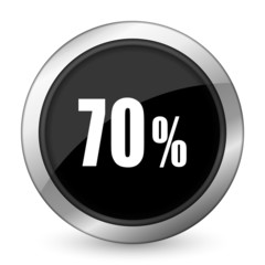 70 percent black icon sale sign