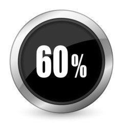 60 percent black icon sale sign