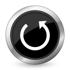 rotate black icon reload sign