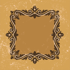 Vector decorative frame Design Elements Isolated On Beige Backgr