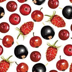 Berries mix pattern seamless