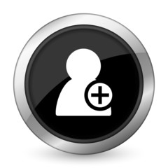 add contact black icon
