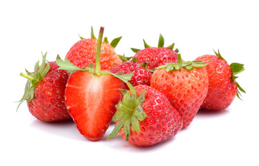 Strawberry on white background