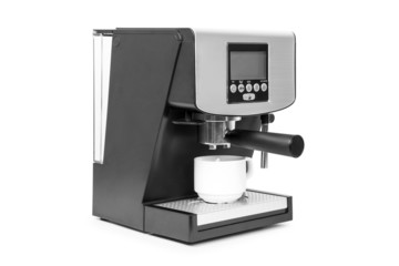 isolated coffe maker on a white background