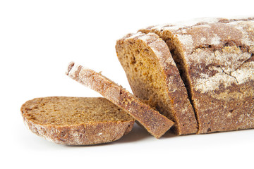 bread on a white background